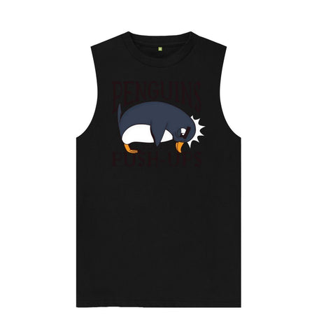 Black Penguins Hate Push-Ups Men's Vest