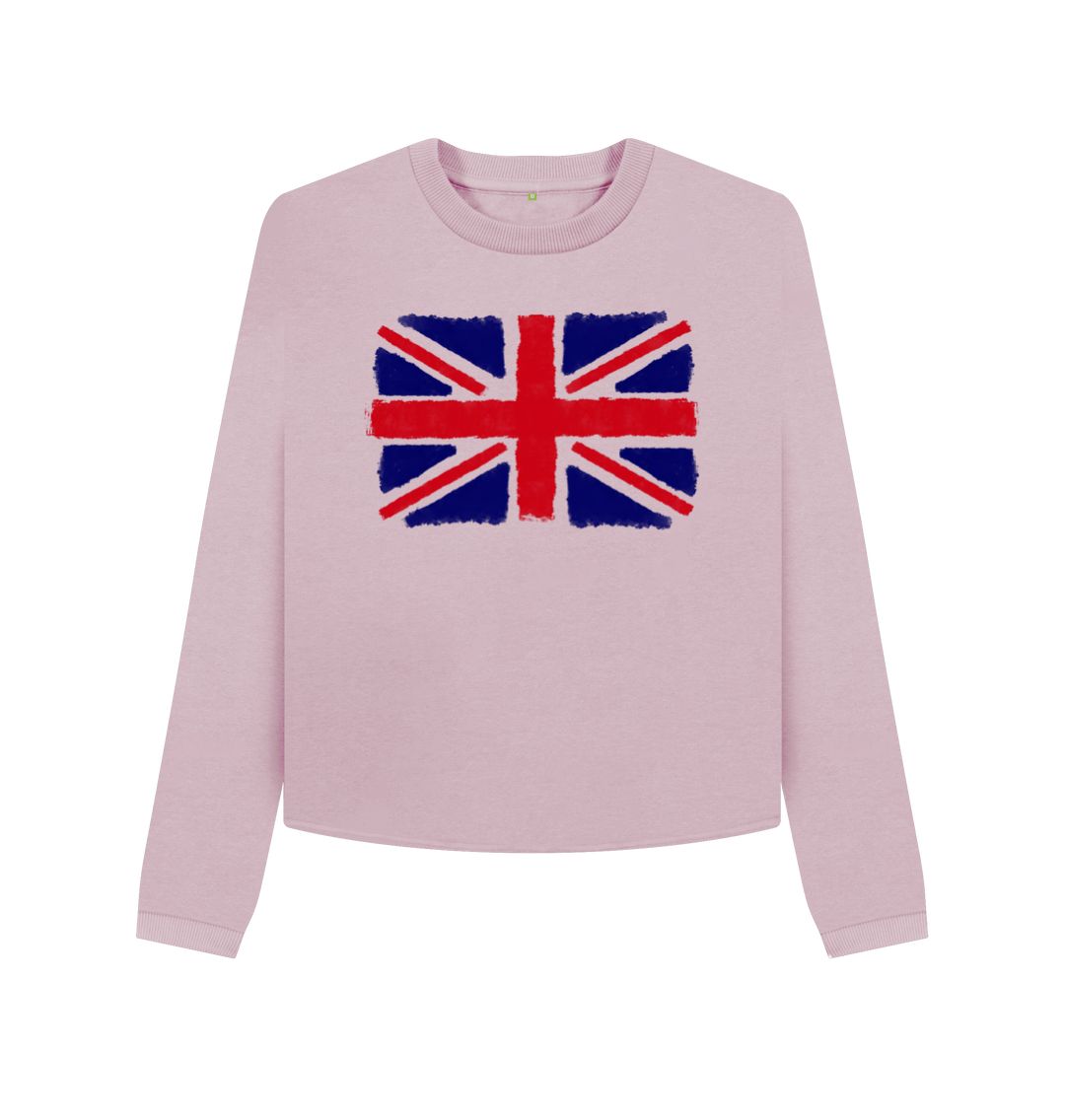 Mauve Union Jack Women's Boxy Jumper