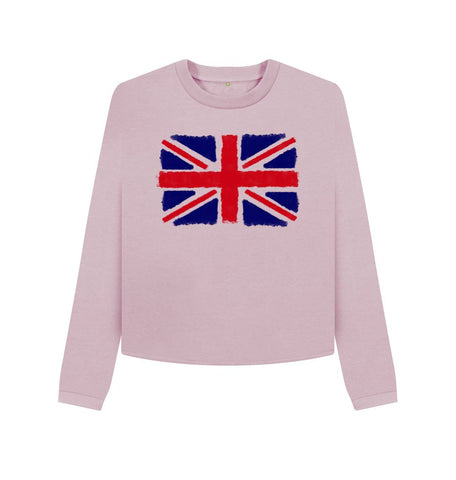 Mauve Union Jack Women's Boxy Jumper